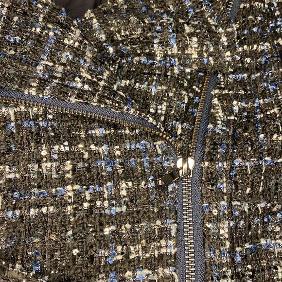 Ladies Ann Taylor Tweed Moto Jacket Coat size 6 NWT - Picture 2 of 8